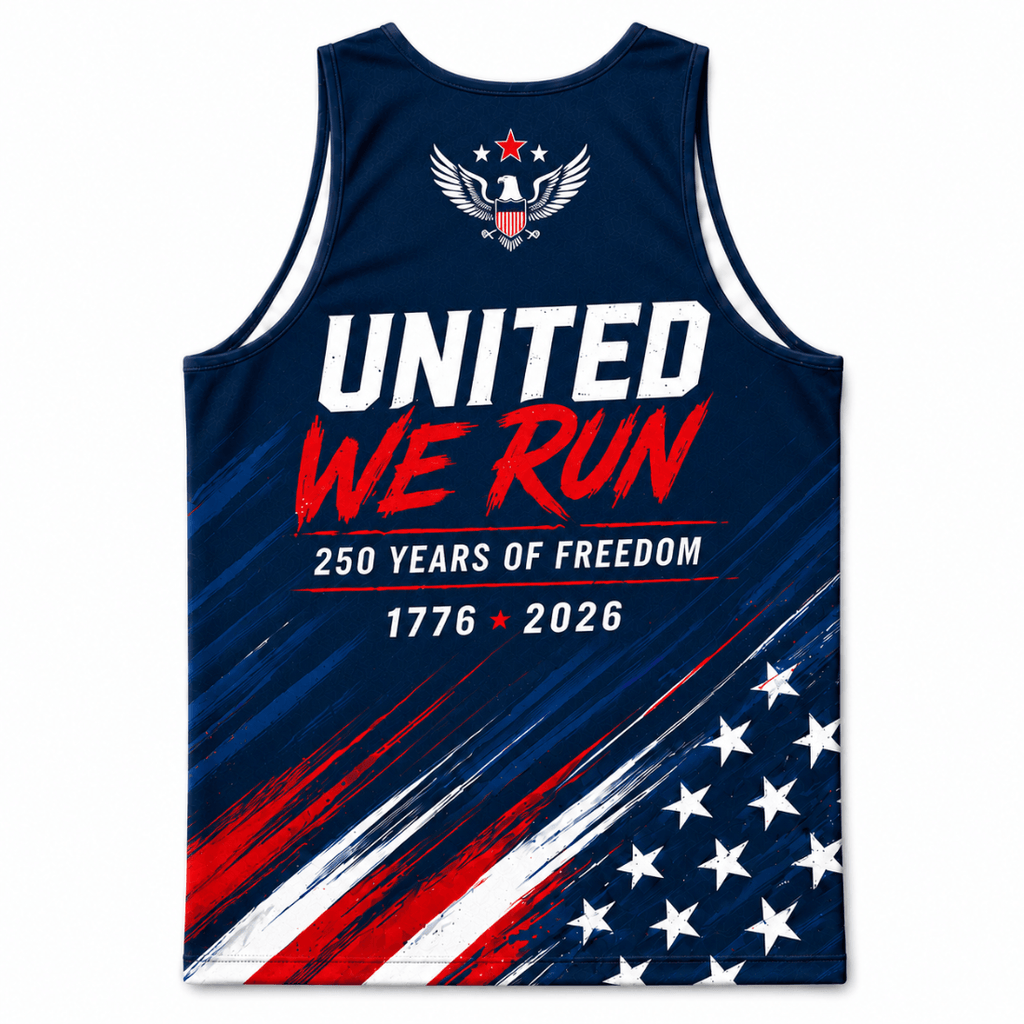 Patriotic Running Tank Top - We Run 250 USA Tech Singlet