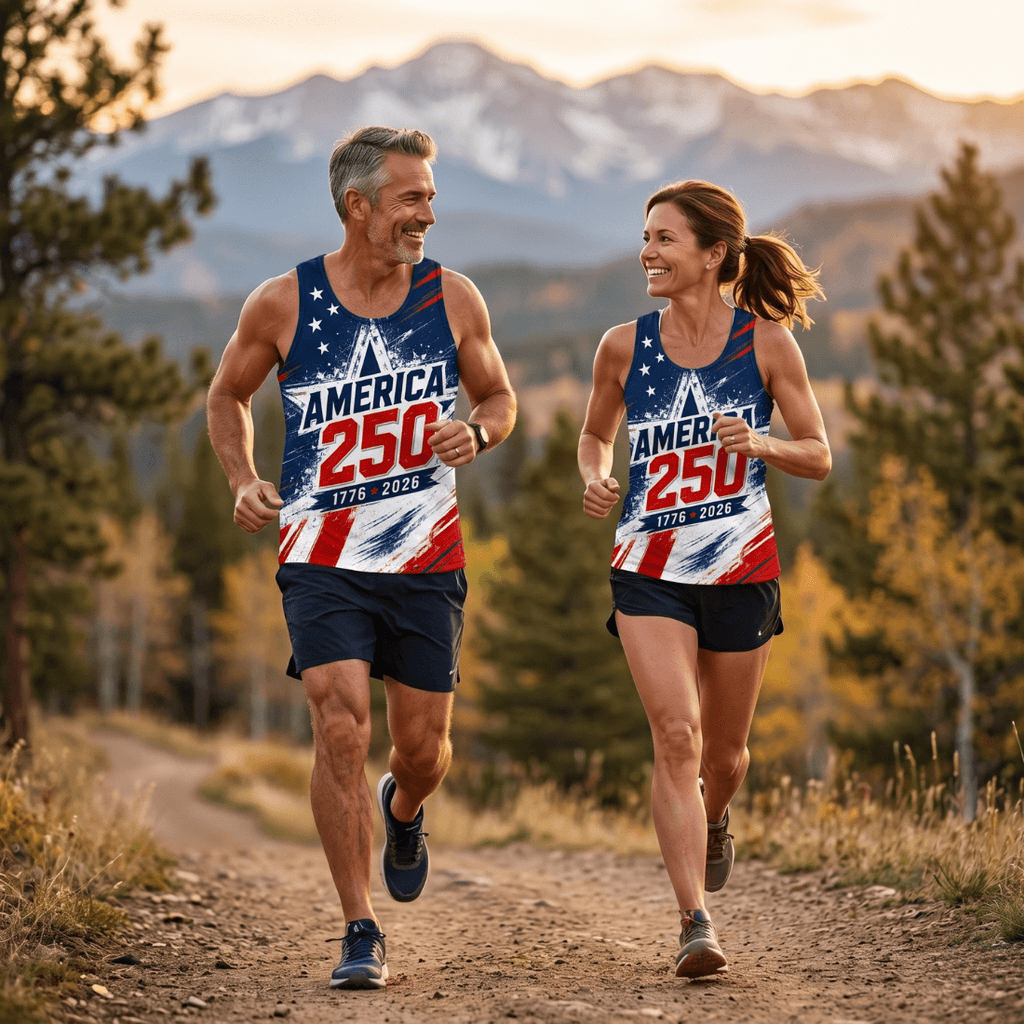 Patriotic Running Tank Top - We Run 250 USA Tech Singlet