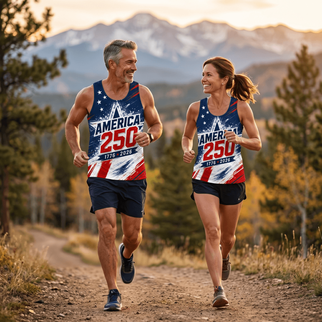 Patriotic Running Tank Top - We Run 250 USA Tech Singlet