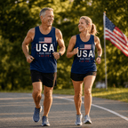 Patriotic Running Tank Top - America United Tech Running Singlet