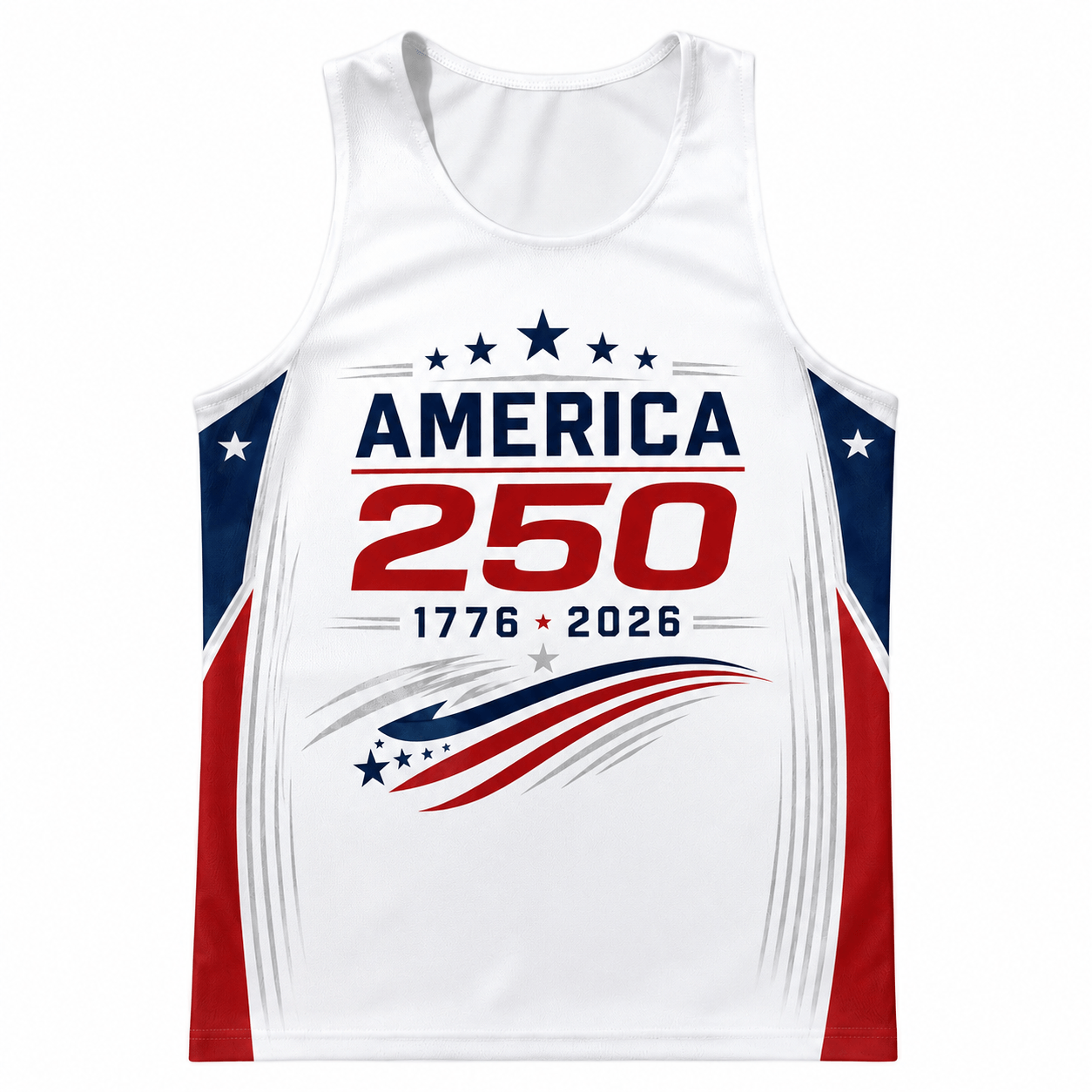 Patriotic Running Tank Top - USA Run Free Tech Running Singlet