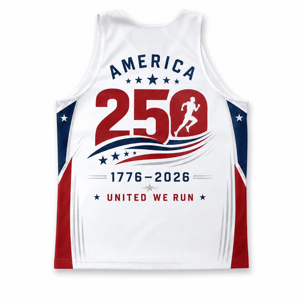 Patriotic Running Tank Top - USA Run Free Tech Running Singlet