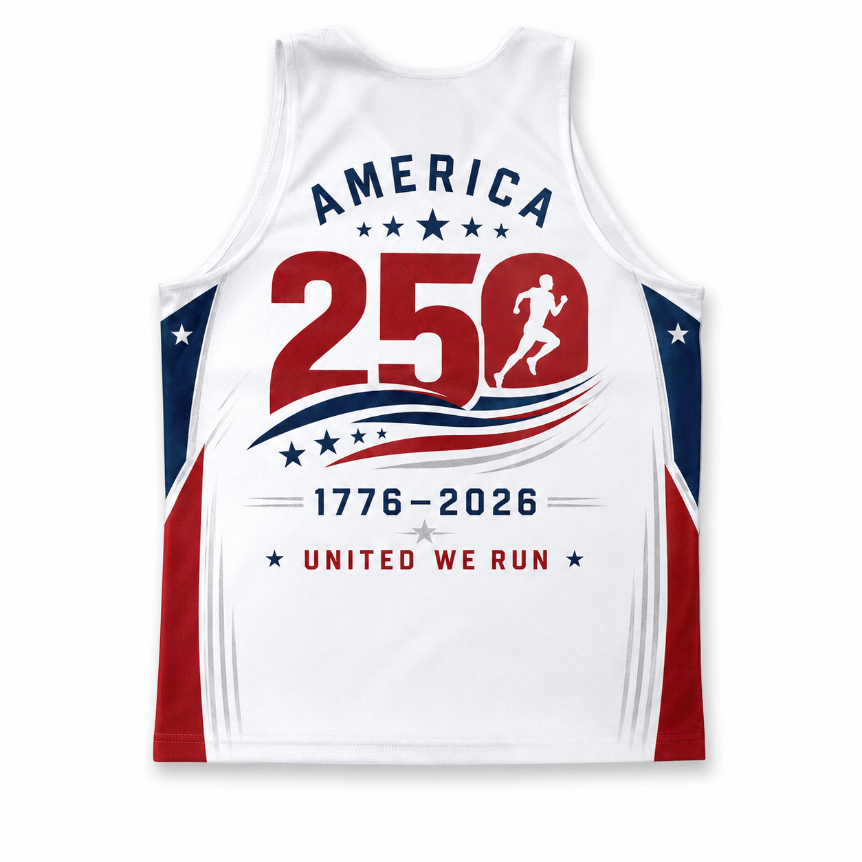 Patriotic Running Tank Top - USA Run Free Tech Running Singlet