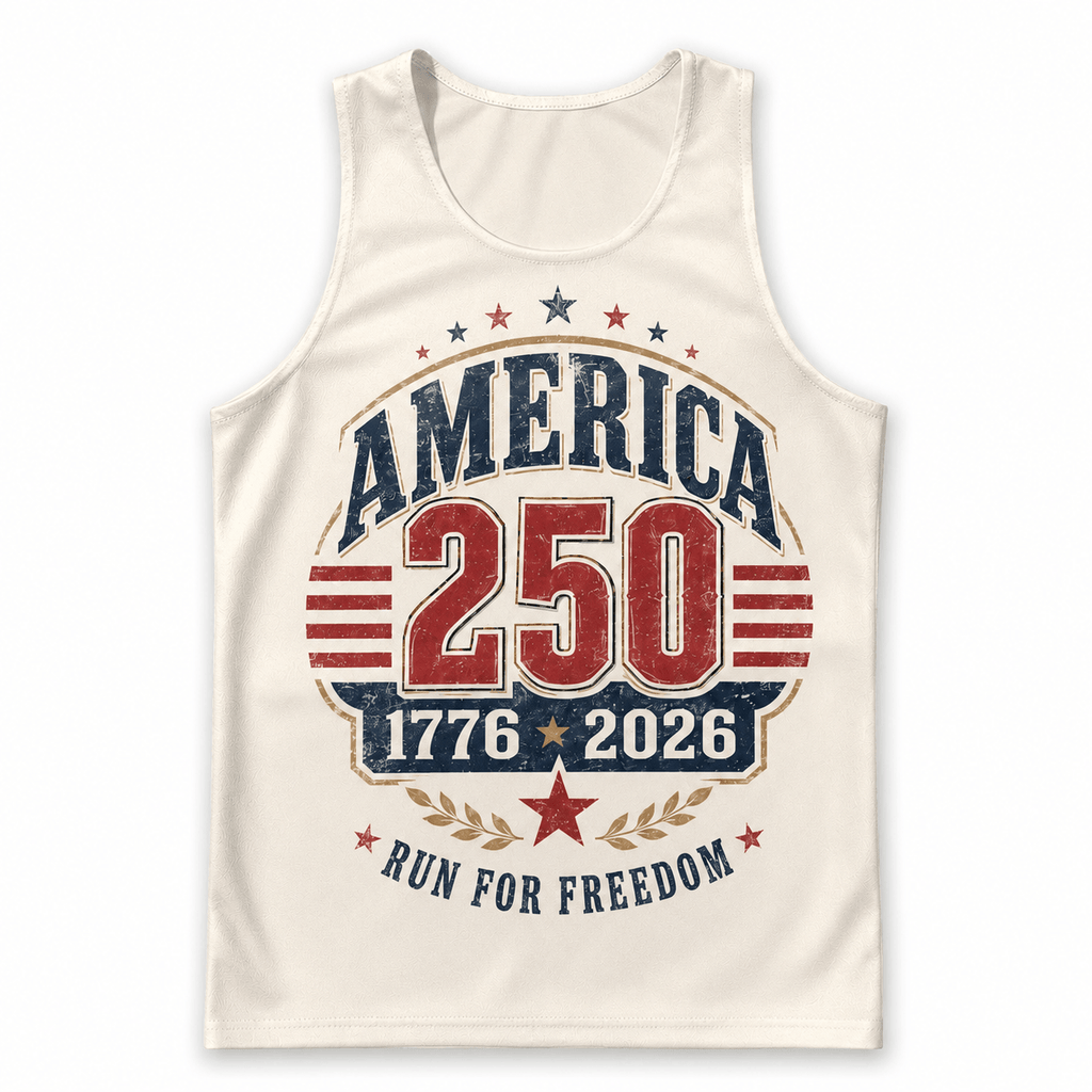 Patriotic Running Tank Top - 1776 We Run Tech Running Singlet