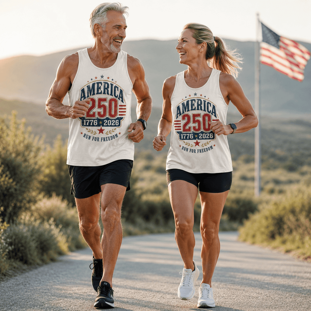 Patriotic Running Tank Top - 1776 We Run Tech Running Singlet